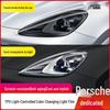Дымчатая черная ТПУ пленка для фар для Porsche Cayenne, Macan, Panamera, 718