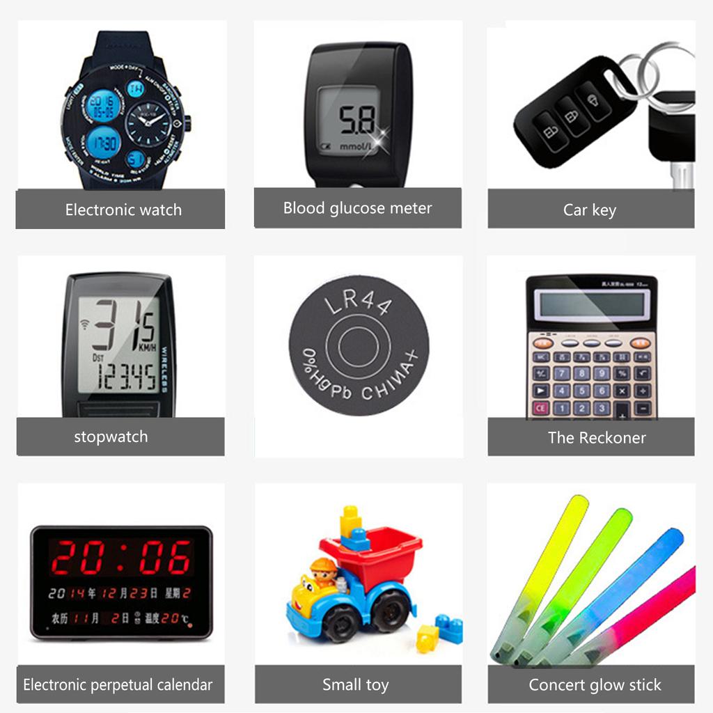 10Pcs LR44 AG13 357 357A A76 GPA76 Battery 1.5V Button Coin Cell Batteries for Calculators LED Light Toy Watches