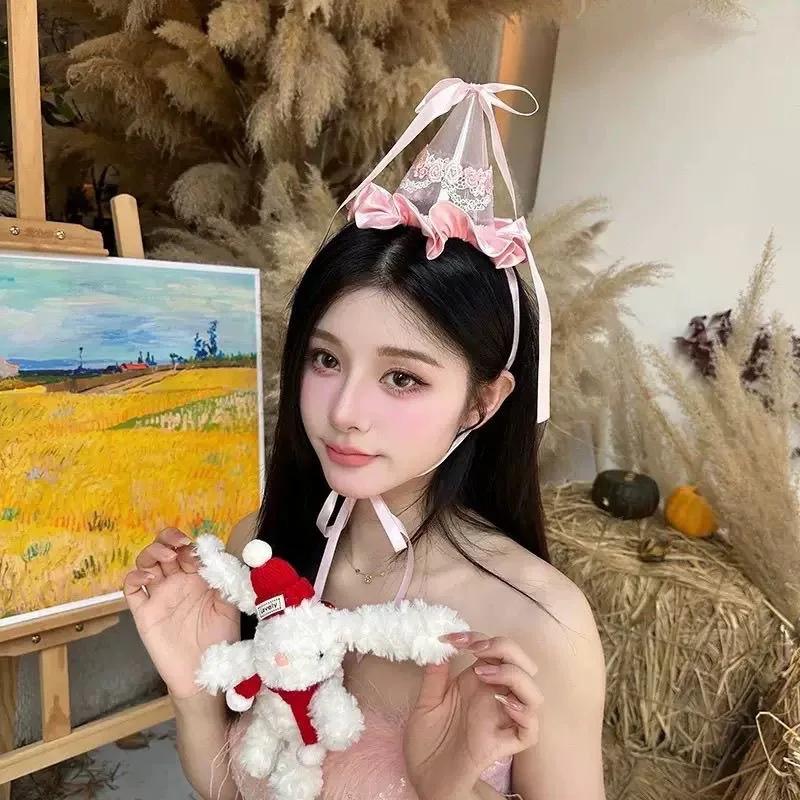 Детская корона, головной убор, детская повязка на голову, корона из сетчатой пряжи для девочки, шляпа-повязка на голову, подарок, вечеринка по случаю дня рождения, аксессуары для волос, вечеринка по случаю дня рождения