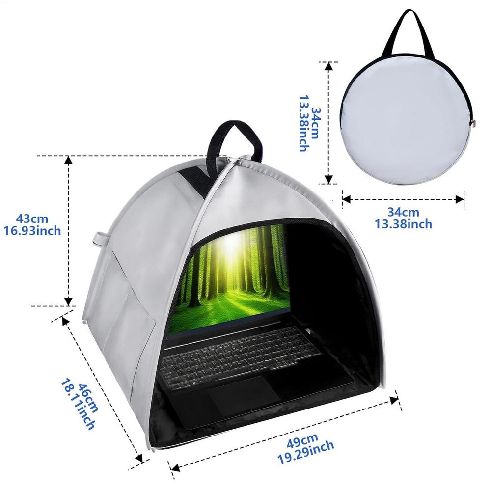 Laptop Sunshade Computer Shade for Working Outside Anti-Glare Privacy Shield Cover Computer Hood for Studying Meeting Travel