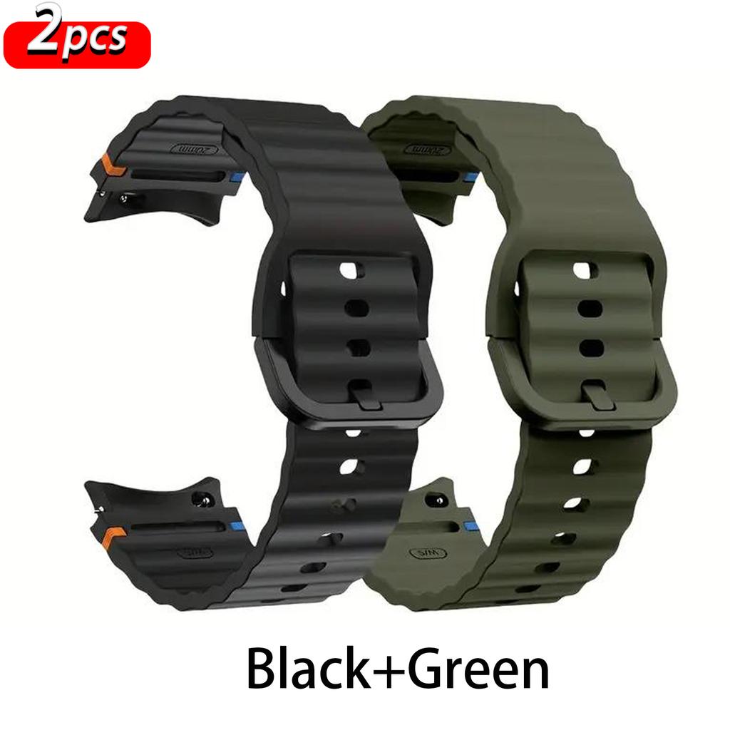 Straps for Samsung Galaxy watch 7/FE/5 Pro/4/6/6 classic 44mm 40mm 45mm Silicone sport belt bracelet correa Galaxy watch 7 Band