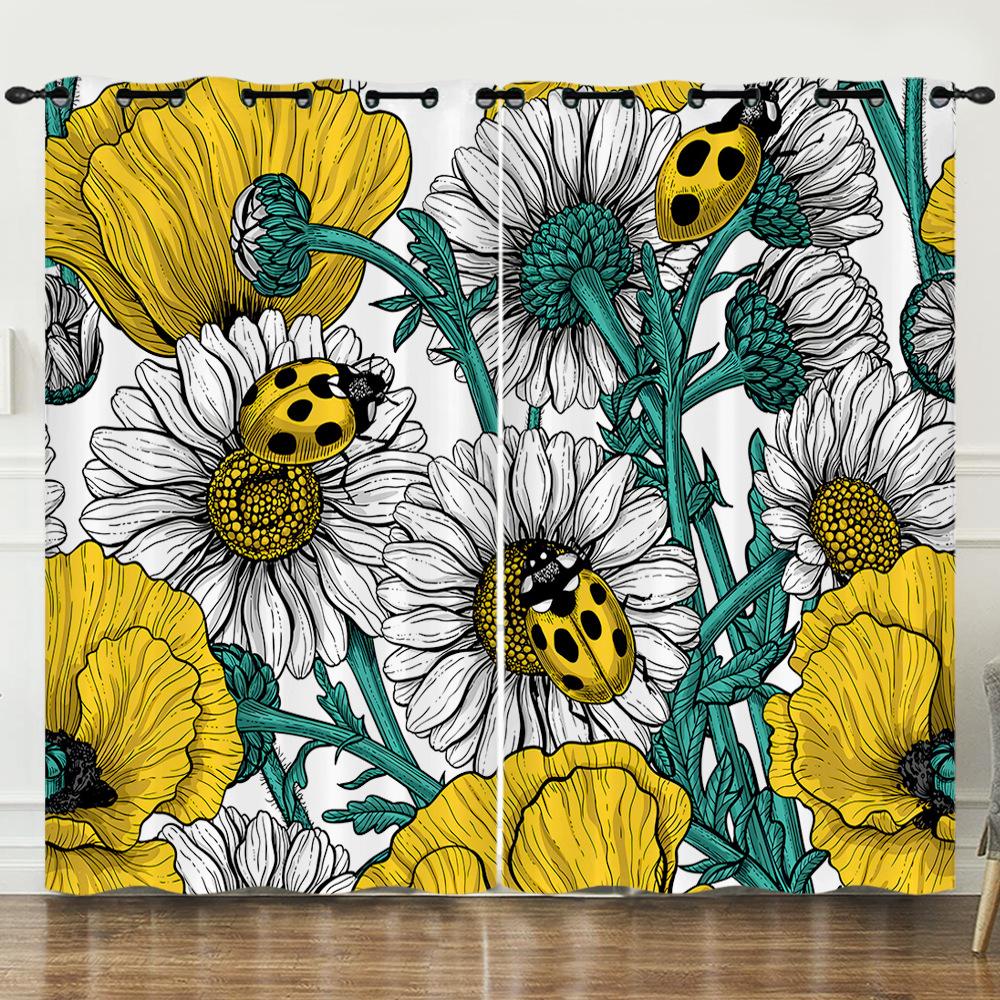 Штора Мультяшный Жук Животное Цифровая Печать Светонепроницаемая Штора Без Пробивки
