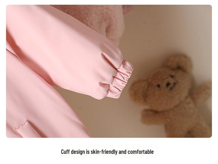 Утепленный зимний флисовый комбинезон-ветровка для младенцев и малышей