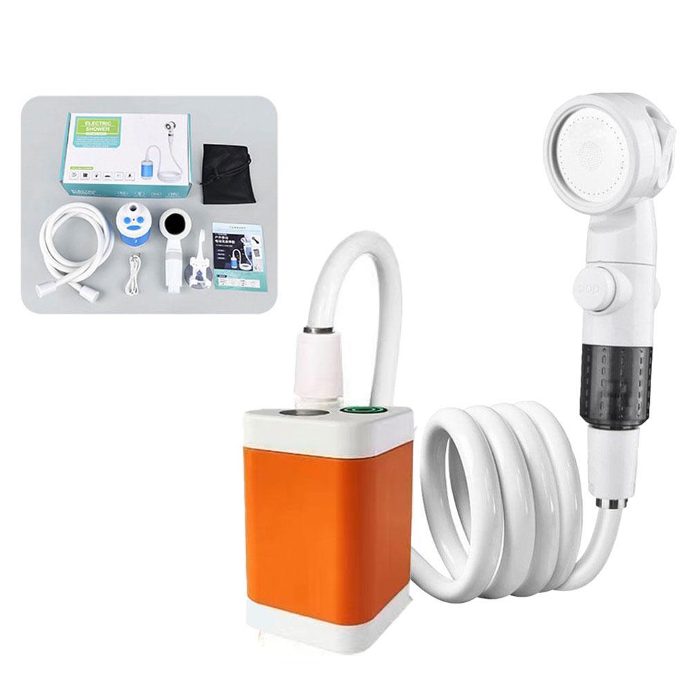 Портативный походный душ-насос с USB-подзарядкой для кемпинга на открытом воздухе, пеших походов, мытья автомобиля, путешествий в автодоме, электрическая душевая лейка, распылитель, насос