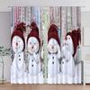 2 шт. Мультяшные шторы со снеговиком, предназначенные для фильтрации света, качественный материал, идеально подходят для Рождества, зимних праздников, дома