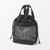 MUJI Сумка-мешок с ручкой из 3D-сетки S 84920738 Черный 23×8×23см