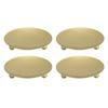4Pcs Metal Candle Plate Gold Color Stable Sturdy Feet Large Space Gold Candle Holder for Bedroom