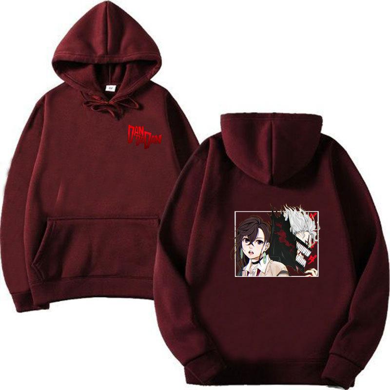 Аниме Дандадан Мужские Модные Худи Мужские Женские Толстовки с Капюшоном Хип-Хоп Повседневные Пуловеры Осень Мальчики Девочки Уличная Одежда Худи