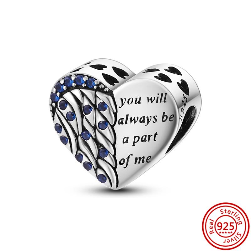 Sterling r Dreamcatcher Feathers Wing Heart Camera Angel Sweet Beads Fit Original  Charms Bracelet Women Jewelry