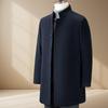 FAPAI Мужское деловое пальто оверсайз из смесовой шерсти и кашемира со стойкой