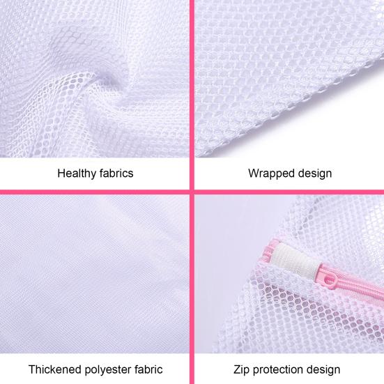 Сетчатые мешки для стирки с большой усиленной молнией, большая вместимость, дышащее антидеформационное нижнее белье, бюстгальтер, сумка для стирки одежды