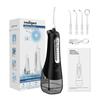 Портативный ирригатор для полости рта, 4 режима, 4 сменные насадки, USB-перезаряжаемый, беспроводной, водонепроницаемость IPX7, регулируемая мощность, 300 мл, длительное время работы