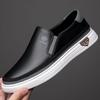 New Shoes for Men Leather Casual Shoes Spring Fashion Flat Leisure Shoes Street Cool Slip-on Loafers Big Size
