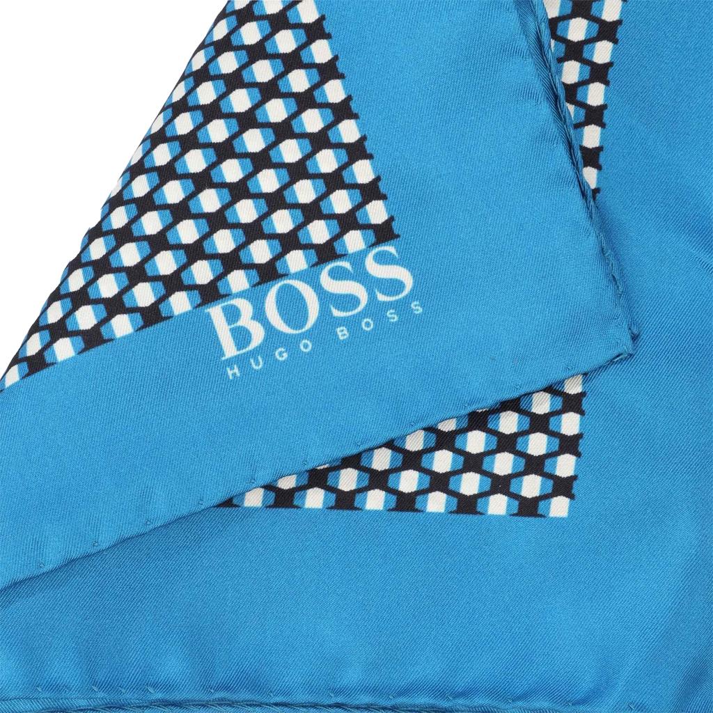 Boss Mens Logo Silk Pocket Square