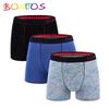 3 шт., хлопковые боксеры, мужские трусы с принтом, мужские трусы, удобное мужское нижнее белье