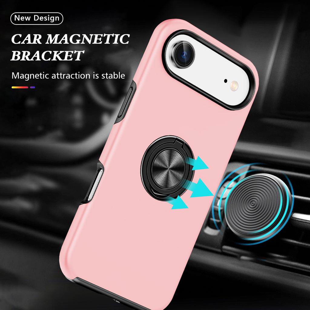 For iPhone 17 Air Case PC+TPU Phone Cover with Rotatable Ring Holder