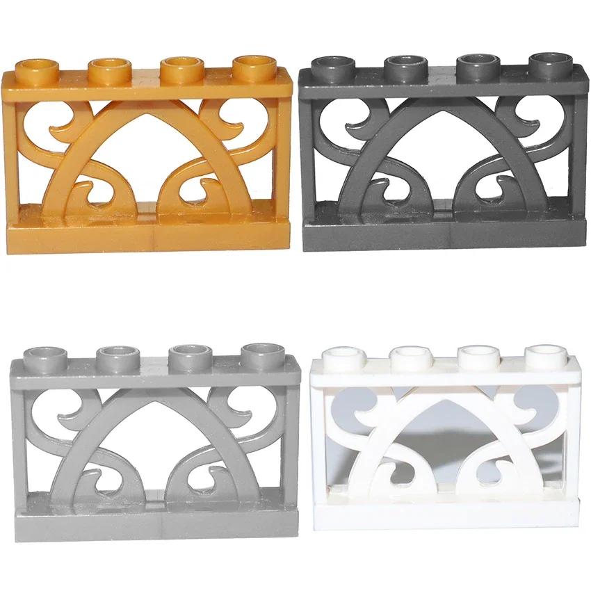 Аксессуары для Города Строительных Блоков Деталь MOC Забор Перила Лестничная Ограда Лестница Ограждающий Брус Замок Сад Ферма Военный Собираемый Кирпич