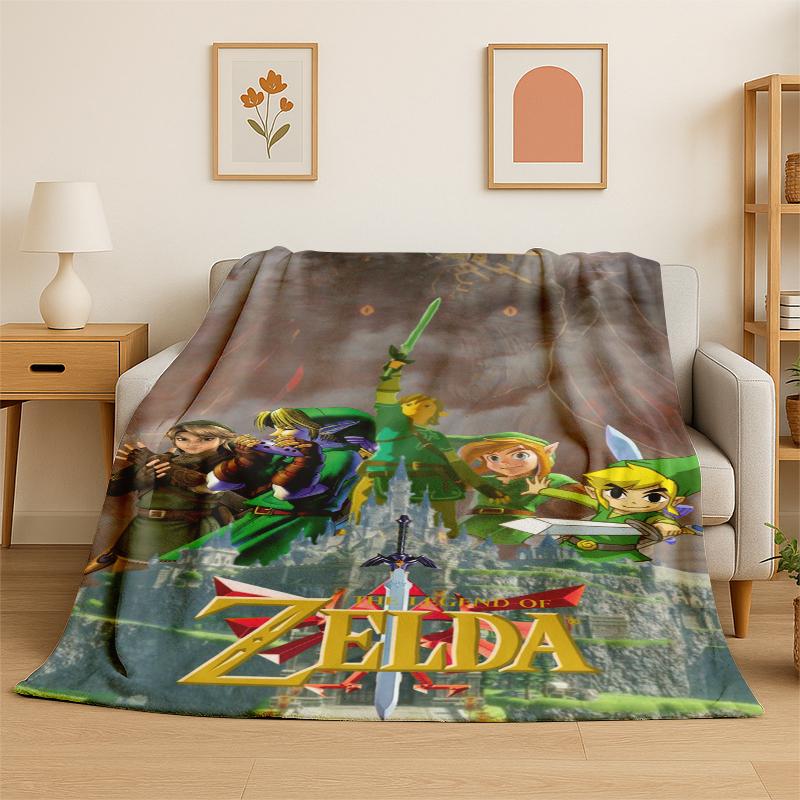 Классическая игра Z-Zelda Мультяшный Линк Фланелевое одеяло Мягкое теплое плед для спальни гостиной кровати Путешествия Кемпинга Пикника