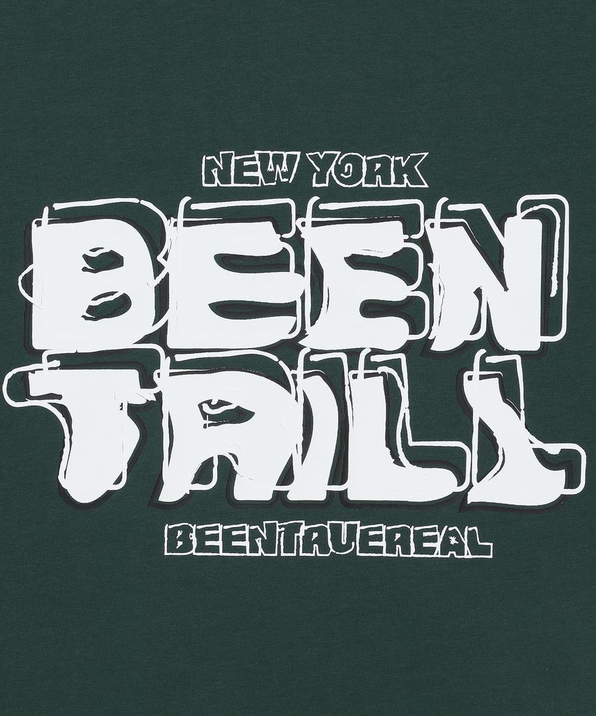 Футболка BEENTRILL Bny с винтажным логотипом (Темно-зеленый)