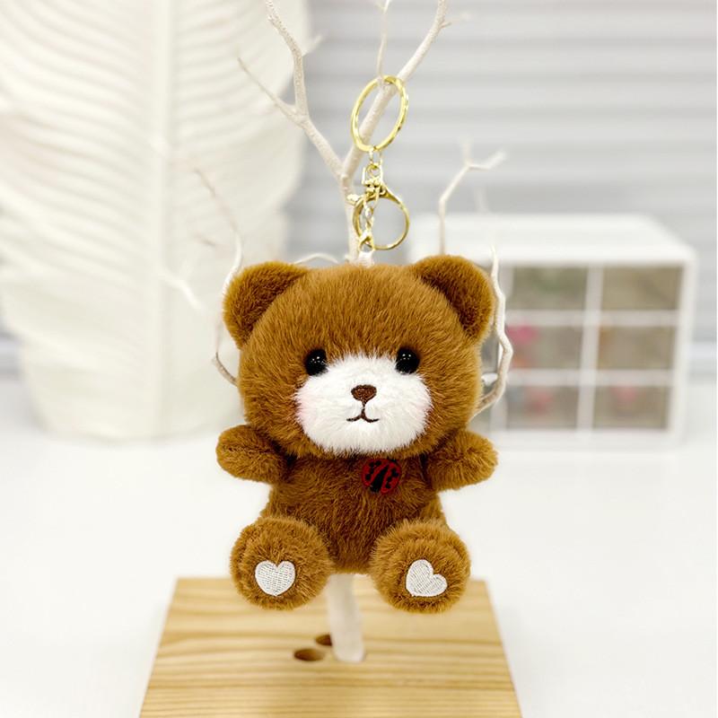 Cute Plush Otter Keychain Charm Fluffy Animal Bag Pendant Perfect For Gifts