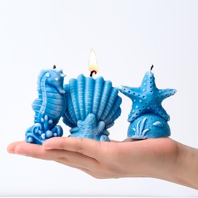 3D Форма Морская звезда Ракушка Морской конёк DIY Мыло ручной работы Ароматизированная свеча Украшения Поделки Силиконовая форма Гипс Эпоксидная смола Декор для стола