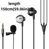 Проводные наушники 3,5 мм/Type-C с петличным микрофоном, Hi-Fi стереогарнитура, наушники с объемным басом, универсальная проводная гарнитура, для караоке