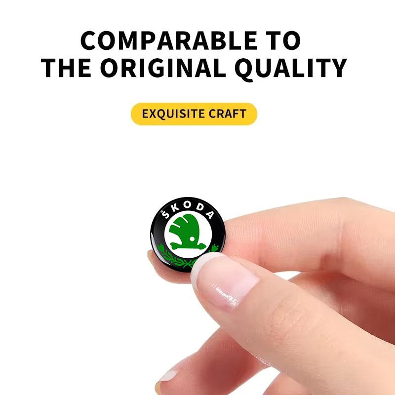 VMAD6 14MM Remote Car Key LOGO Stickers Emblem Auto Accessories For Skoda Sharp Sharp crystal Sharp Rapid speed Pye Ye Di trunk