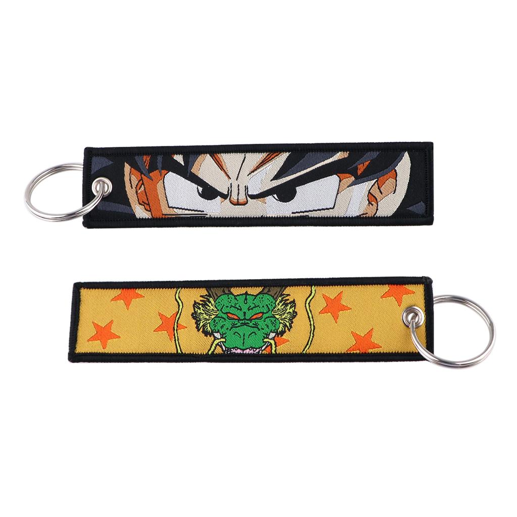 Cool Anime Key Tag Keychain Backpack Holder Goku Master Roshi Cartoon Anime Key Chain Bag Car Keyring Accessories Gifts