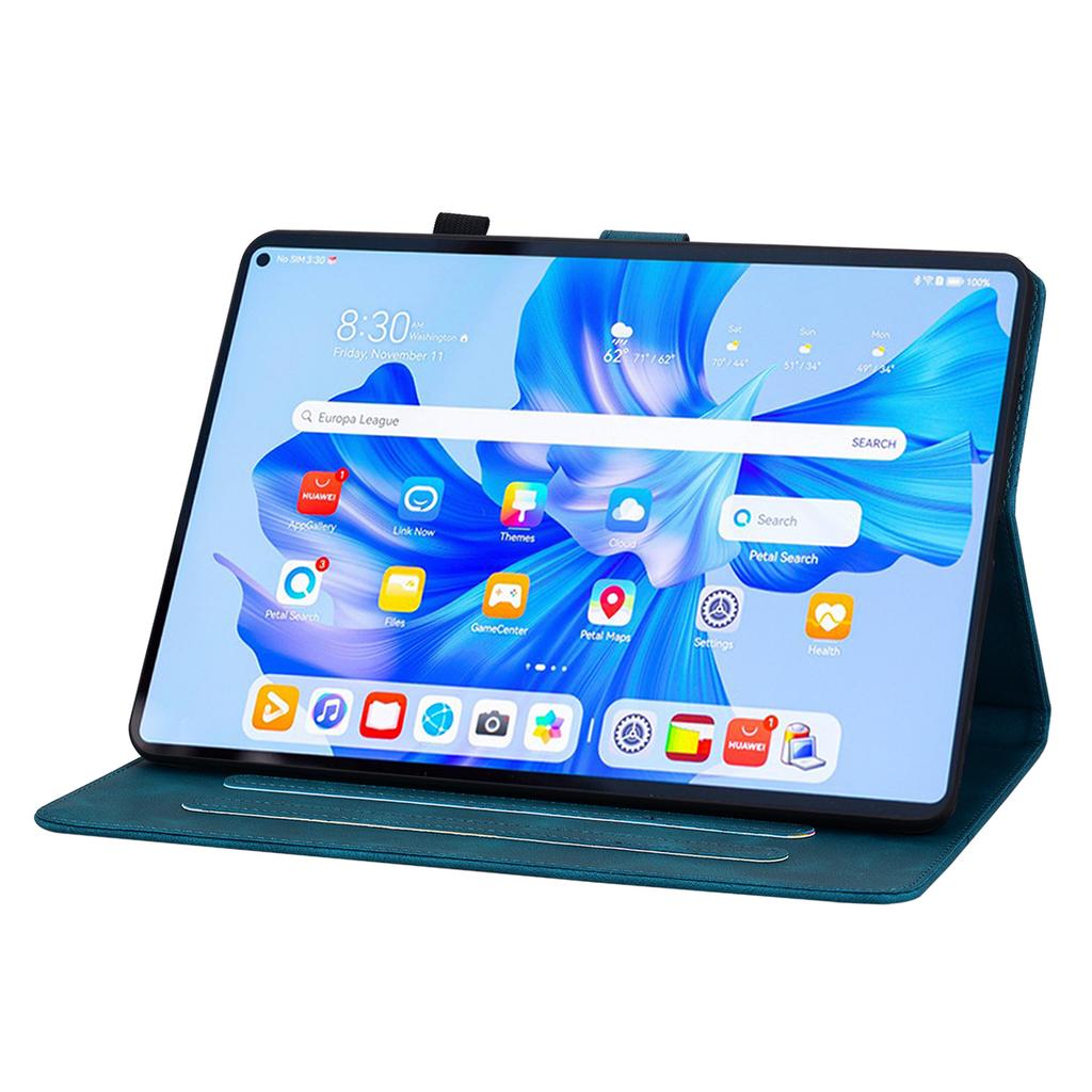 Для Huawei MatePad Pro 11 (2022) / MatePad Pro 11 4G / MatePad Pro 11 Wi-Fi. Чехол для планшета из искусственной кожи с изысканным цветочным тиснением