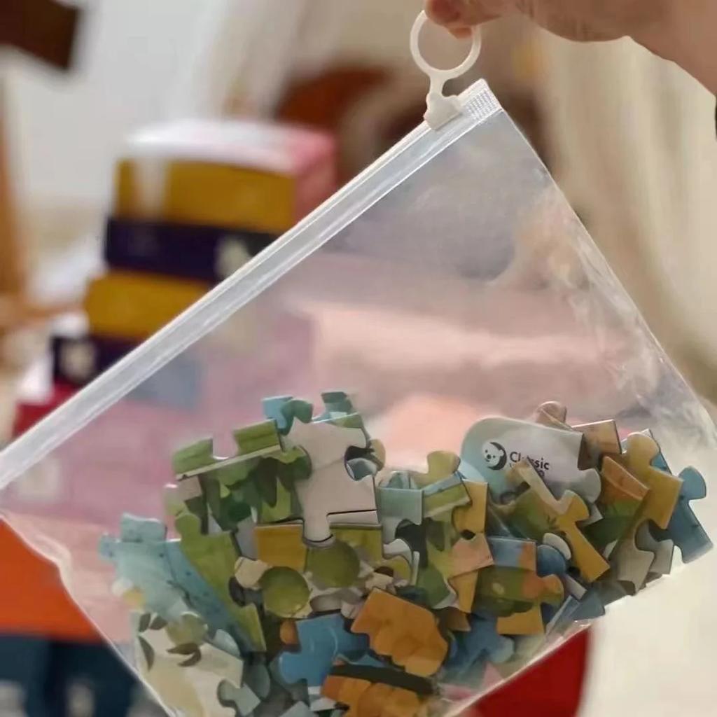 Plastic Zipper Bags Heavy Duty Transparent Travel Storage Bag with Pull Tabs Travel Storage Bag Rectangle Shape Multipurpose Use