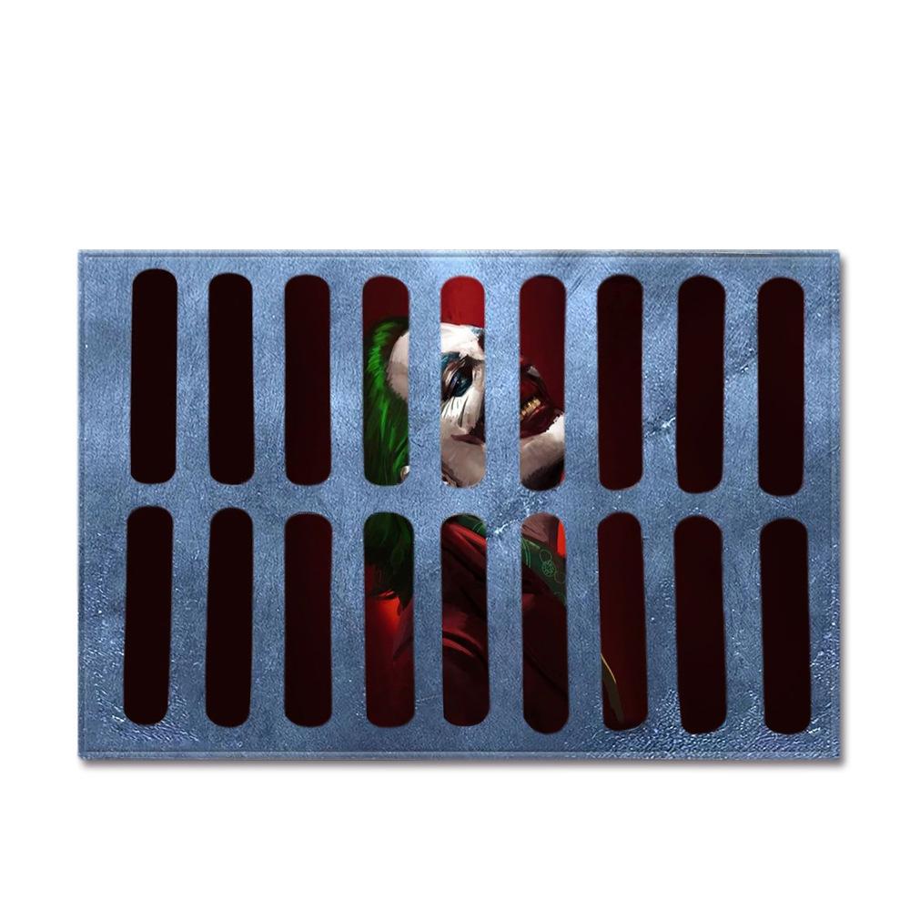 Hot Sale Halloween Series Manhole Clown 3D Thriller Grimace Non-Slip Floor Mat Bathroom Door Mat Factory