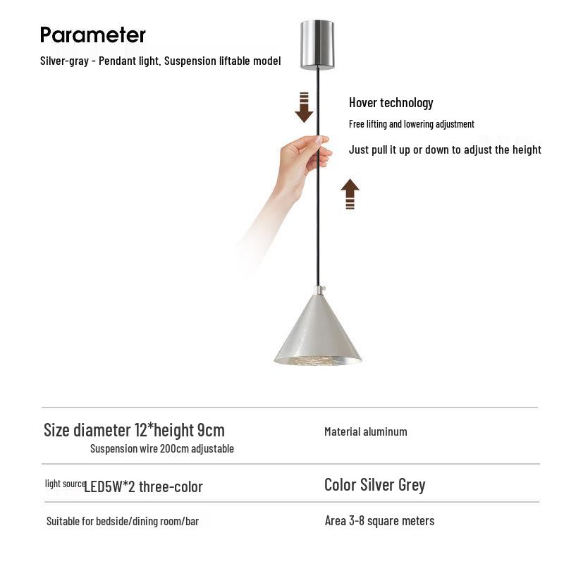 Минималистичный современный подвесной светильник для спальни, защита глаз