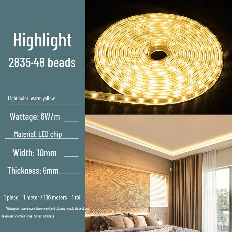 Светодиодная лента FSL: Суперяркий, водонепроницаемый, энергосберегающий, беспроводный SMD-мягкий светильник для потолка гостиной.