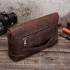 CONTACT'S Men Clutch Bags Crazy Horse Leather Long Wallet Men Large Capacity Hand Bag Male Purse With Phone Pocket