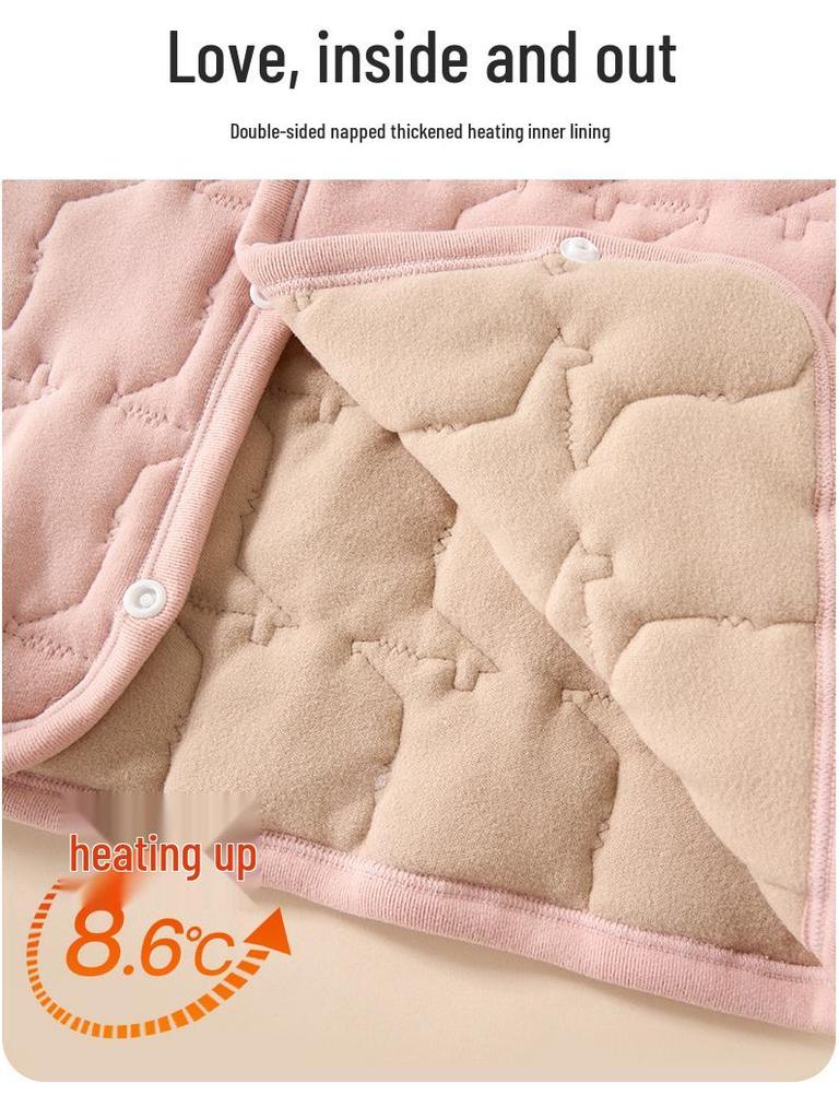 Зимний детский флисовый хлопковый комплект куртка и брюки - Теплая школьная форма для мальчиков и девочек