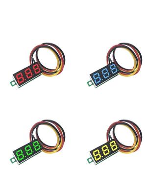 Вольтметр постоянного тока 0 В-100 В цифровой светодиодный 0,28 дюйма измеритель напряжения тестер мощности детектор для авто автомобиля с красным синим зеленым желтым