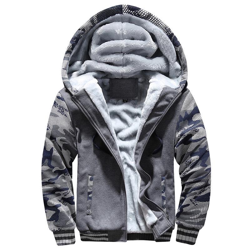 Men's Jacket Thicken Winter Jackets Men Fleece Long Sleeve Coat Man Casual Hoodies Streetwear Coats