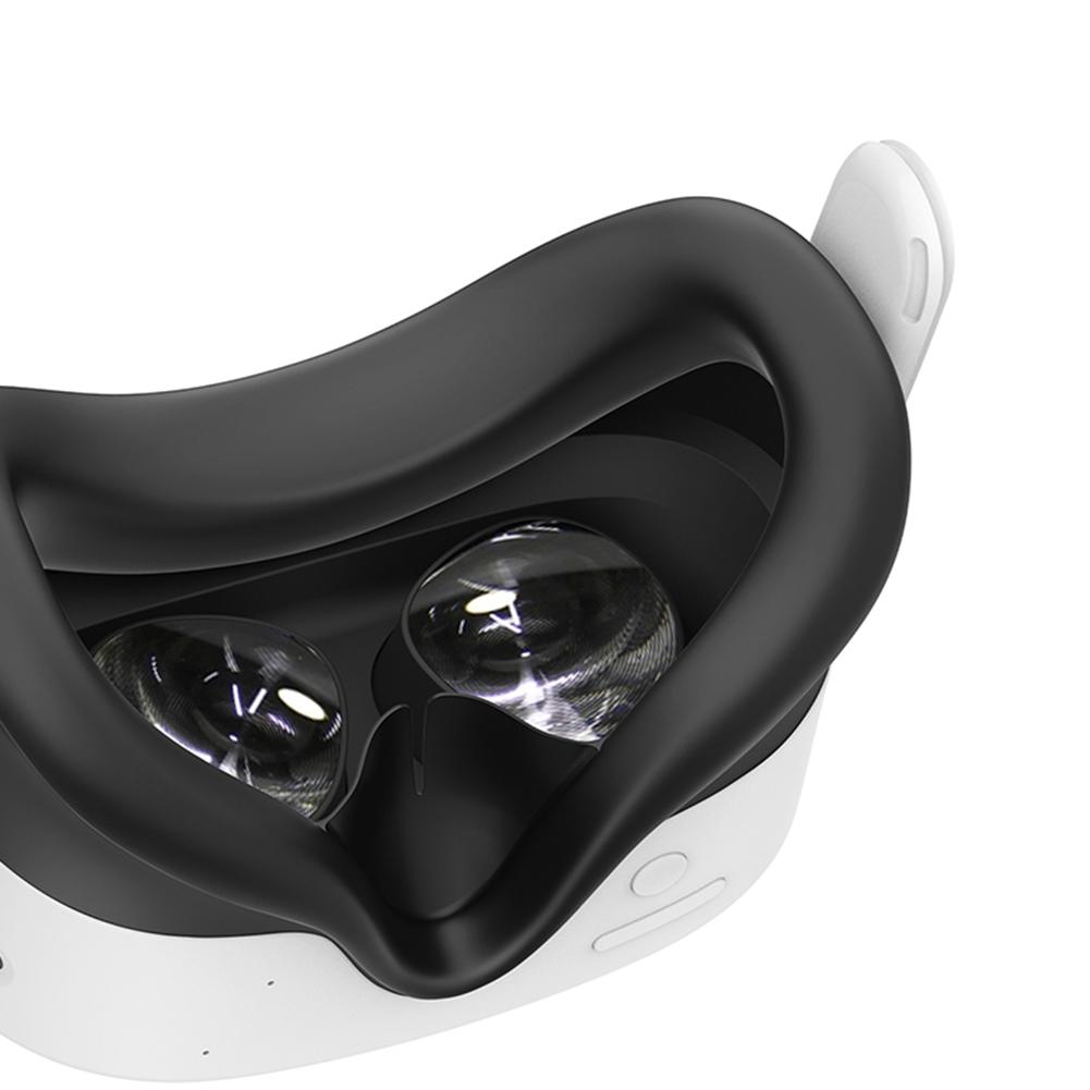 Силиконовая накладка для лица VR с носовой перегородкой против протекания Защитная накладка для глаз VR из силикона для Meta Quest 3S Аксессуары для VR