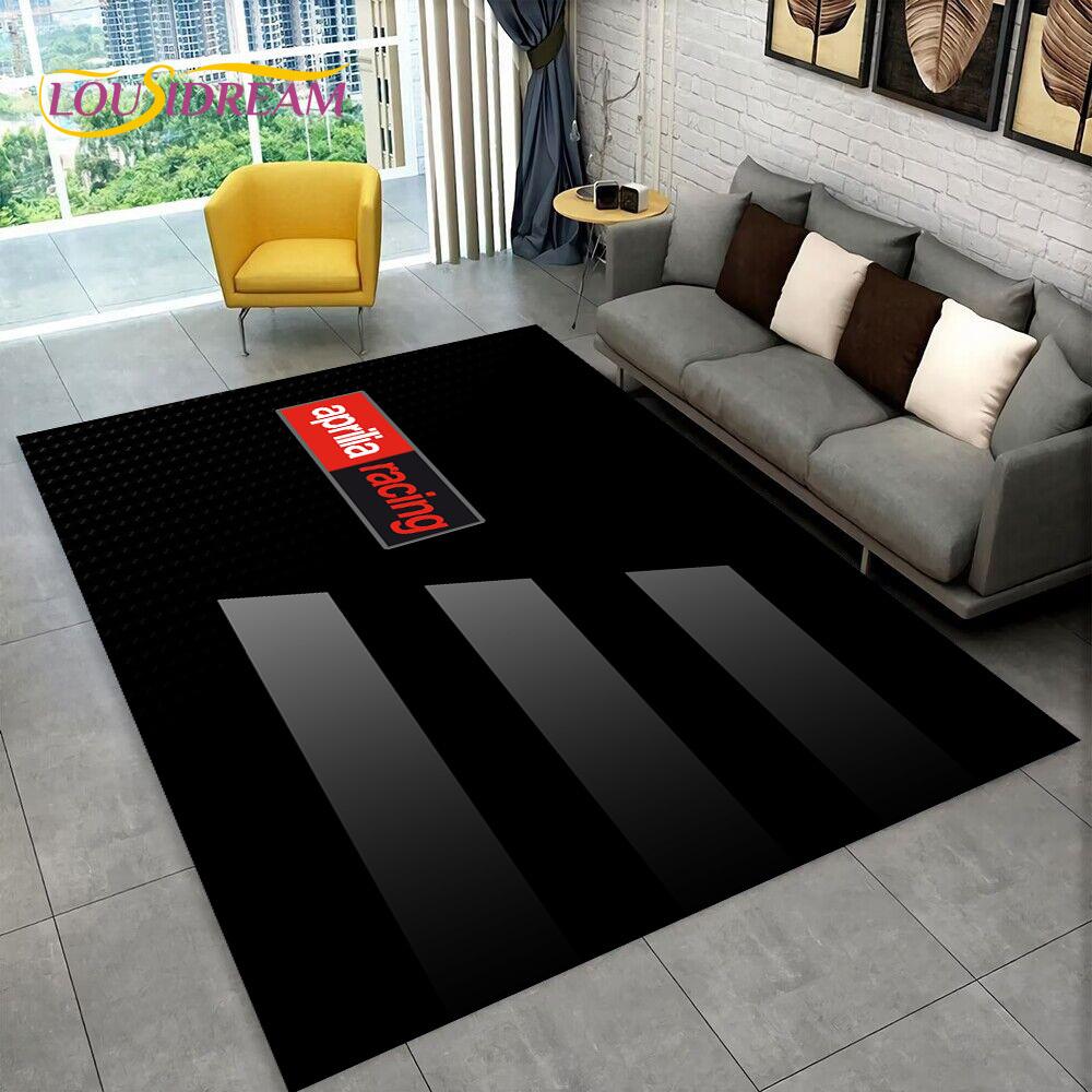 HD Ковер с логотипом мотоцикла Aprilia Racing для дома, гостиной, спальни, дивана, придверный коврик, декор, детский ковер, нескользящий коврик для пола 3D