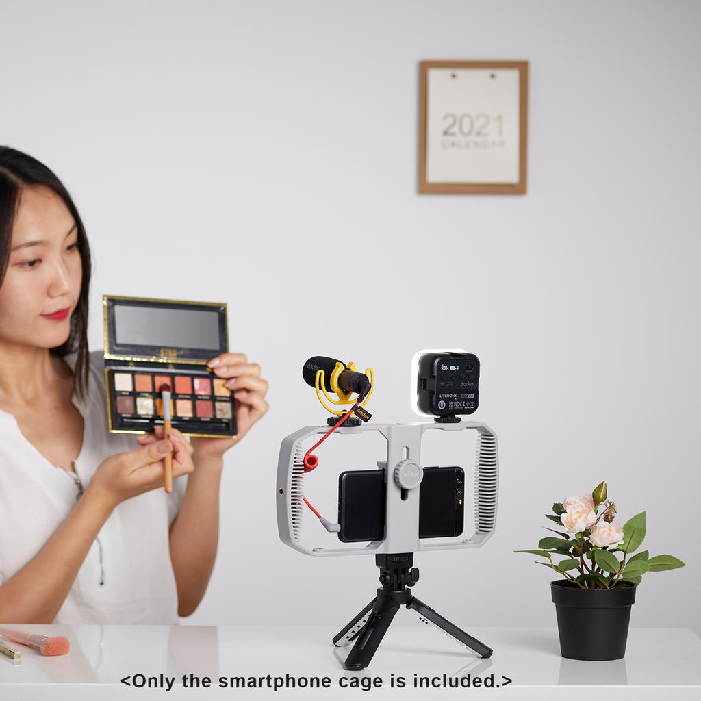 Godox VSS-RO1 Smartphone Cage Phone Video Rig Handheld Phone Stabilizer Grip with Phone Holder Cold