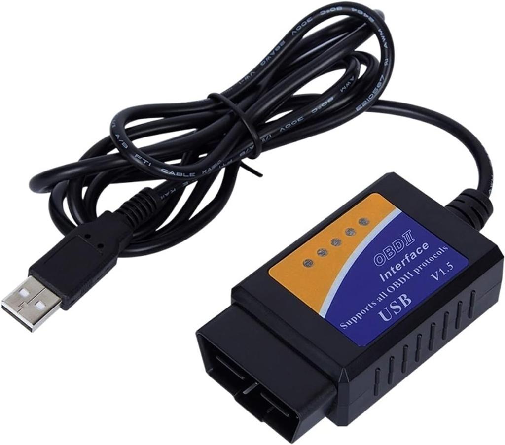 OBD2 USB V1.5, автоматический сканер ELM 327 V1.5, автоматический диагностический инструмент, поддержка OBD2, считыватель кодов всех протоколов