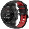 Для Garmin Instinct 3 50 мм Двухцветный ремешок для смарт-часов Спортивный дышащий силиконовый ремешок