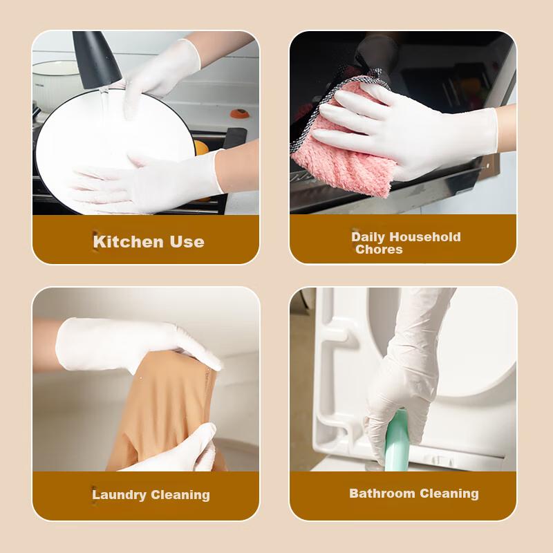 Nitrile Disposable Gloves Rubber 12-Inch Extended Kitchen Household Dishwashing Gloves