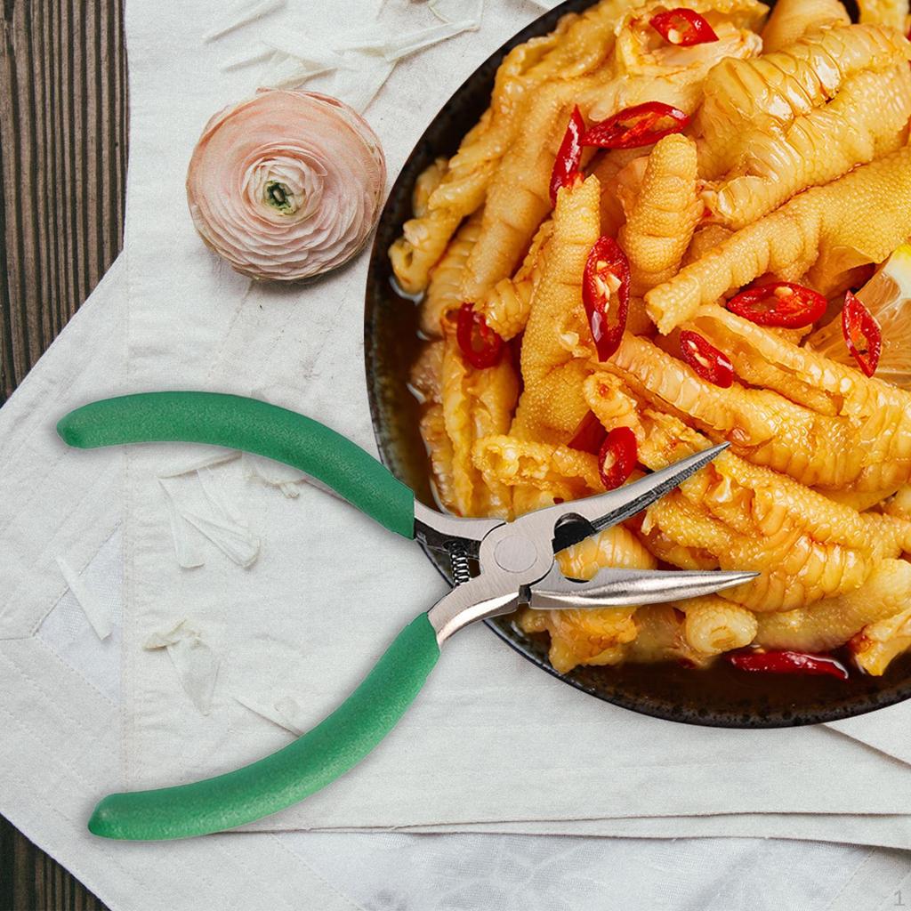 Плоскогубцы с длинным носом, куриные ножки, без костей, с удобной ручкой, 5-дюймовый инструмент для удаления ювелирных изделий, плоскогубцы для