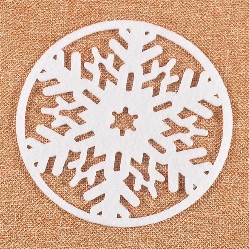 10 шт., рождественский коврик для кружки со снежинкой, подставка под чашку, нетканые подставки