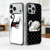 Роскошный Черно-Белый Лебедь Чехол для Телефона Для iPhone 17,16,15,14,13,12,11 Plus,Pro Max,XS,Красочный Серебристый Чехол для Телефона Funda Cover