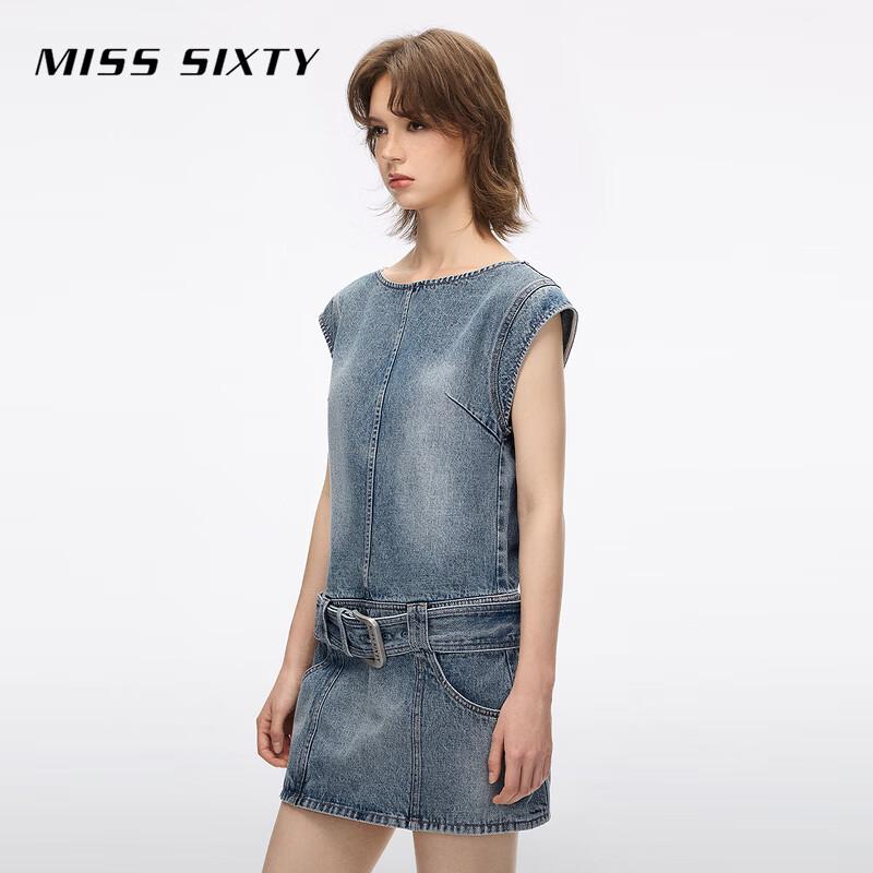 Miss Sixty Летнее винтажное джинсовое короткое платье
