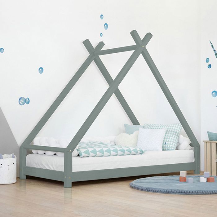 TAHUKA Kids Tipi Bed 80 X 160 Sage Green