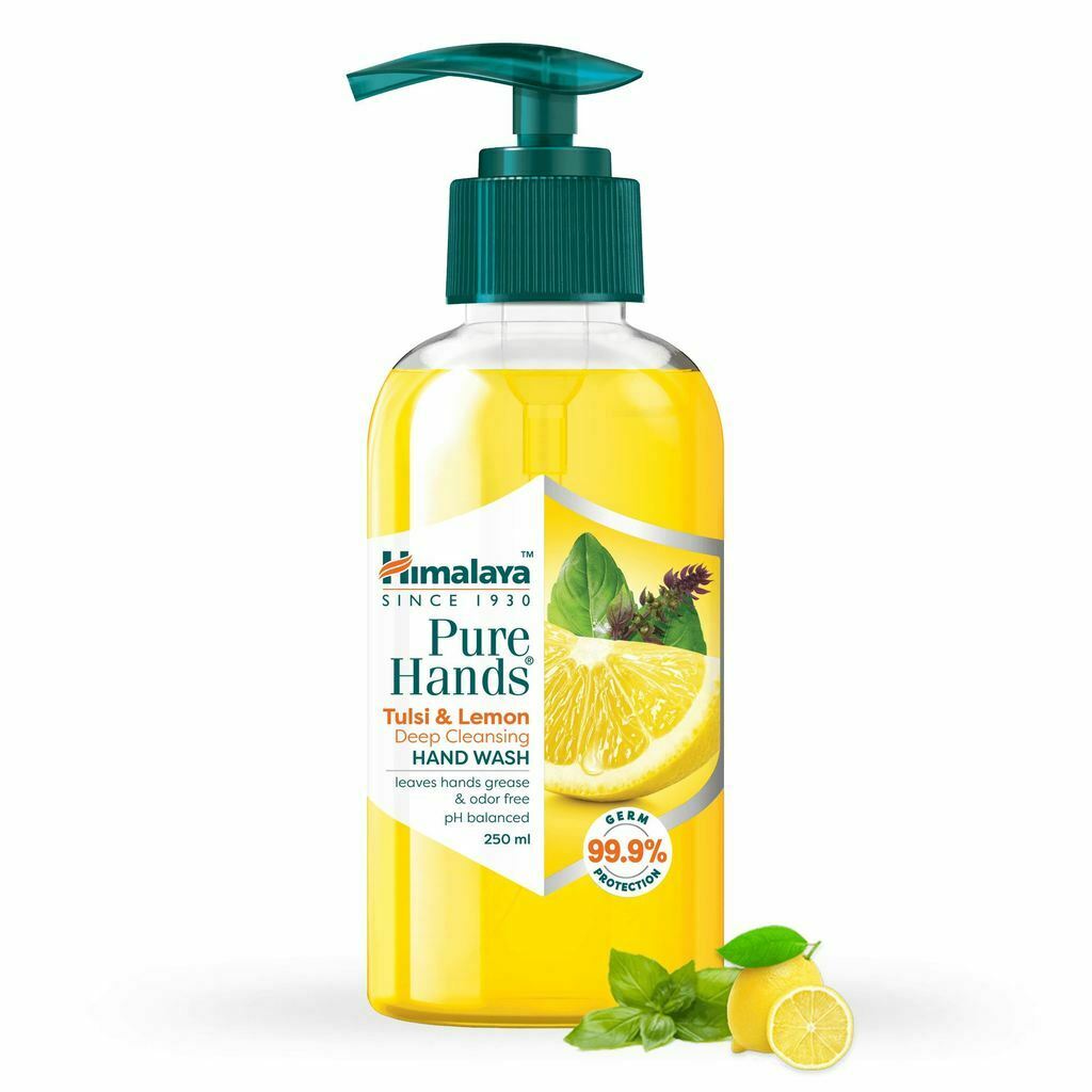 10 X Himalaya Pure Hands Tulsi & Lemon Deep Cleansing Hand Wash 250 Ml