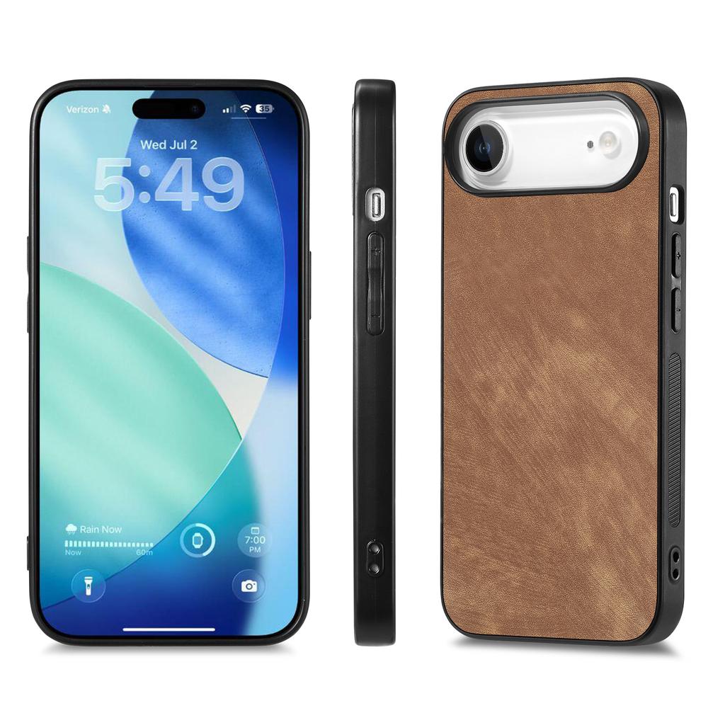 For iPhone Air Case Shockproof Slim Retro Leather Phone Back Cover